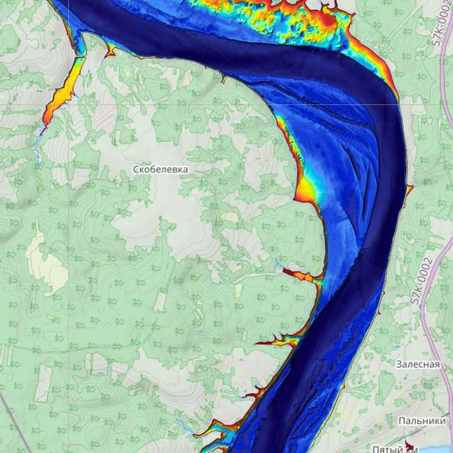 Карта глубин Волги для OziExplorer, Карта глубин водоемов для OziExplorer