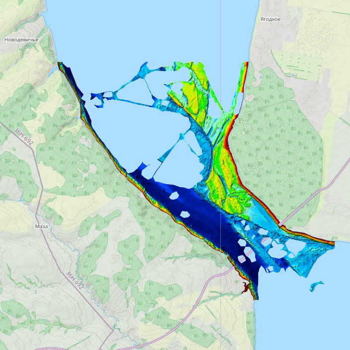Карта глубин Жигулевского моря